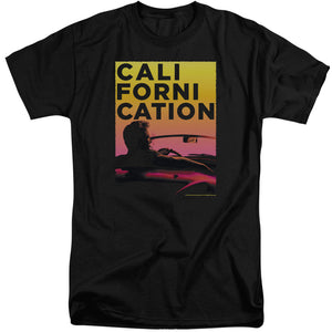 AN OFFCIALLY LICENSED CALIFORNICATION SUNSET RIDE MEN'S TALL FIT T-SHIRT BLACK