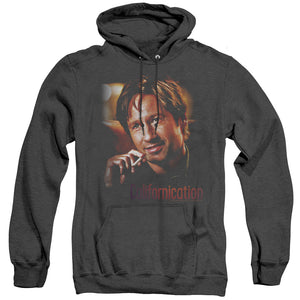 AN OFFCIALLY LICENSED CALIFORNICATION SMOKER ADULT UNISEX HEATHER PULLOVER HOODIE BLACK