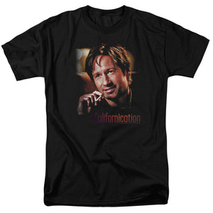 AN OFFCIALLY LICENSED CALIFORNICATION SMOKER MEN'S REGULAR FIT T-SHIRT BLACK