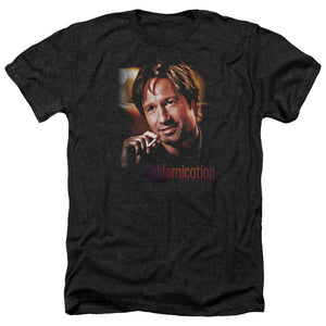 AN OFFCIALLY LICENSED CALIFORNICATION SMOKER MEN'S HEATHER T-SHIRT CHARCOAL