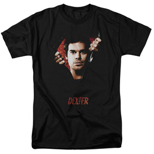 AN OFFCIALLY LICENSED DEXTER BODY BAD MEN'S REGULAR FIT T-SHIRT BLACK