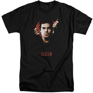 AN OFFCIALLY LICENSED DEXTER BODY BAD MEN'S TALL FIT T-SHIRT BLACK