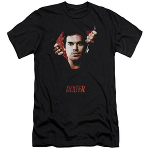 AN OFFCIALLY LICENSED DEXTER BODY BAD MEN'S PREMIUM SLIM FIT T-SHIRT BLACK