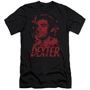 AN OFFCIALLY LICENSED DEXTER BORN IN BLOOD MEN'S PREMIUM SLIM FIT T-SHIRT BLACK