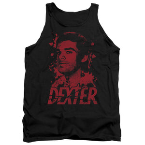 AN OFFCIALLY LICENSED DEXTER BORN IN BLOOD ADULT UNISEX TANK TOP BLACK