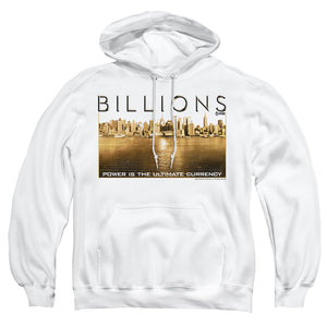 AN OFFCIALLY LICENSED BILLIONS GOLDEN CITY ADULT UNISEX PULLOVER HOODIE WHITE