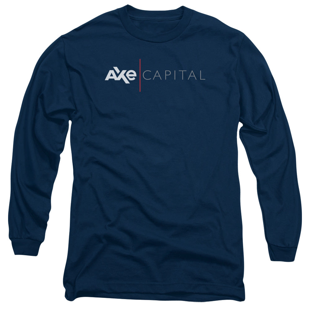 AN OFFCIALLY LICENSED BILLIONS CORPORATE MEN'S LONG SLEEVE T-SHIRT NAVY