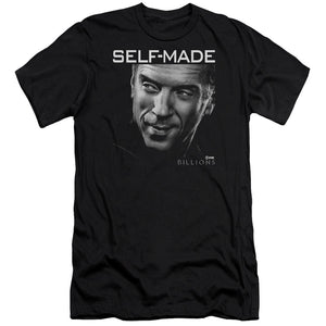 AN OFFCIALLY LICENSED BILLIONS SELF MADE MEN'S PREMIUM SLIM FIT T-SHIRT BLACK
