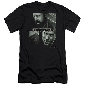 AN OFFCIALLY LICENSED BILLIONS CURRENCY POSTER MEN'S PREMIUM SLIM FIT T-SHIRT BLACK