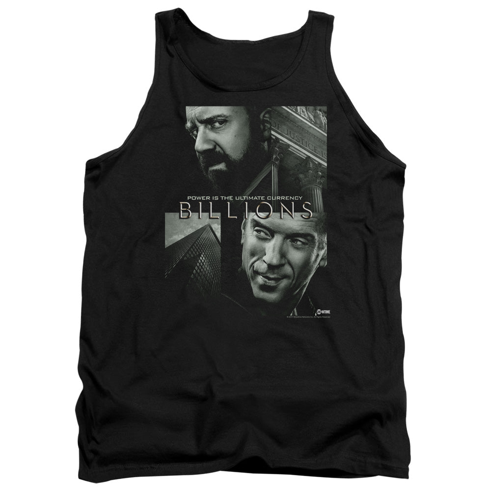 AN OFFCIALLY LICENSED BILLIONS CURRENCY POSTER ADULT UNISEX TANK TOP BLACK
