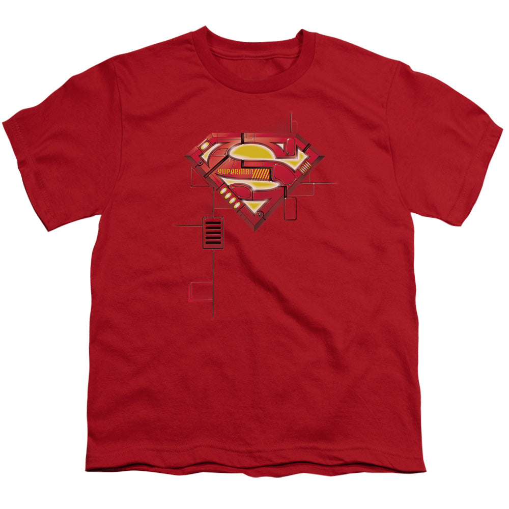 Superman Super Mech Shield Licensed Kid's T-Shirt (Ages 4-7) XS-XL
