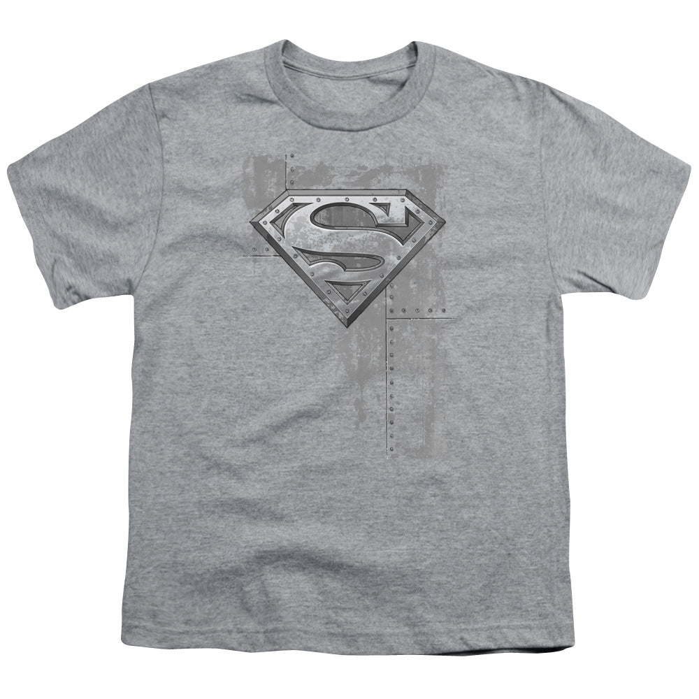 Superman Riveted Metal Licensed Kid's T-Shirt (Ages 4-7) XS-XL