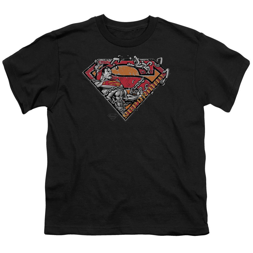 Superman Breaking Chain Logo Licensed Kid's T-Shirt (Ages 4-7) SM-XL