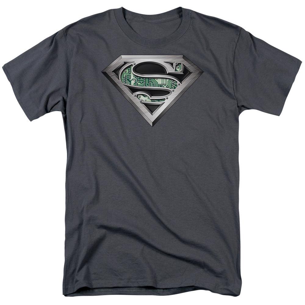 Superman Circuitry Logo Licensed Adult Unisex T-Shirt Regular Fit Tee SM-3X