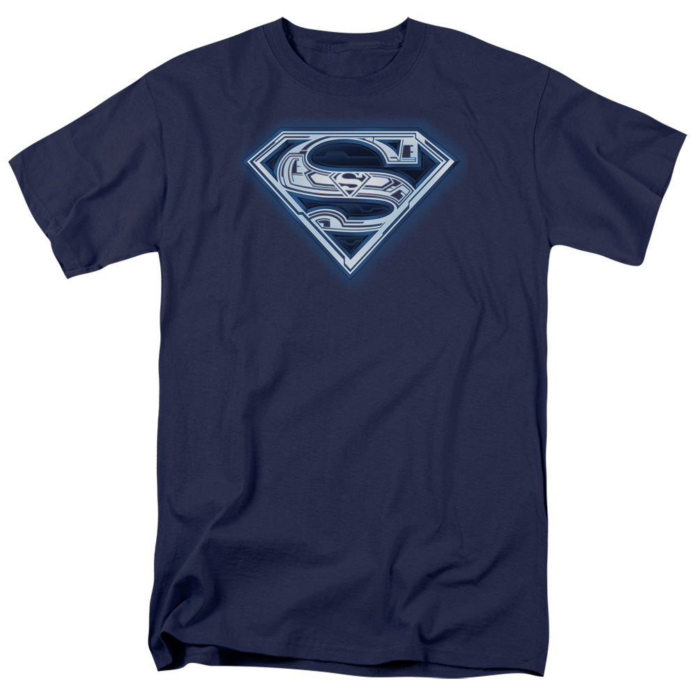 Superman Cyber Shield Licensed Adult Unisex T-Shirt Regular Fit Tee SM-3X