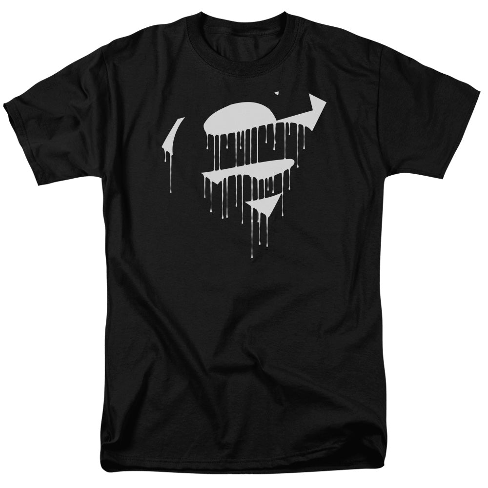Superman Dripping Shield Licensed Adult Unisex T-Shirt Regular Fit Tee SM-3X