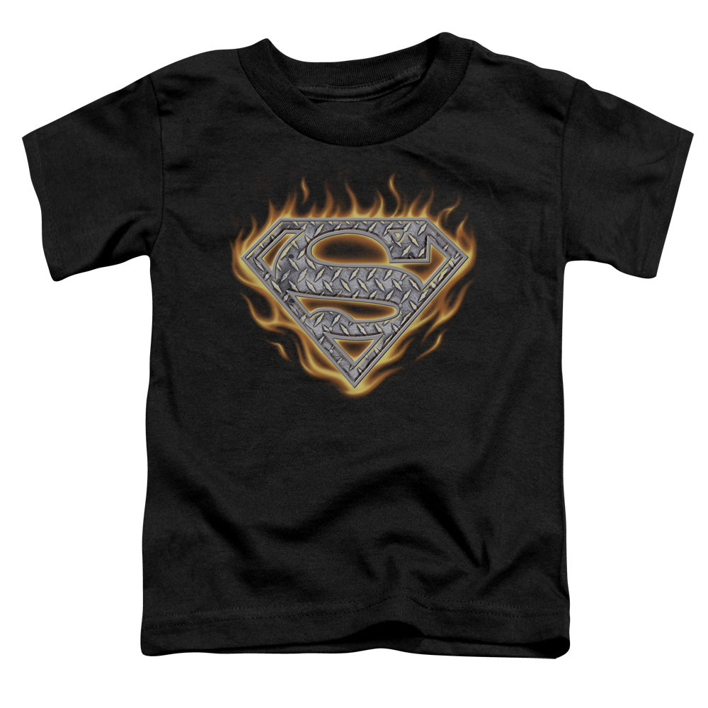 Superman Steel Fire Shield Licensed Toddler T-Shirt LG
