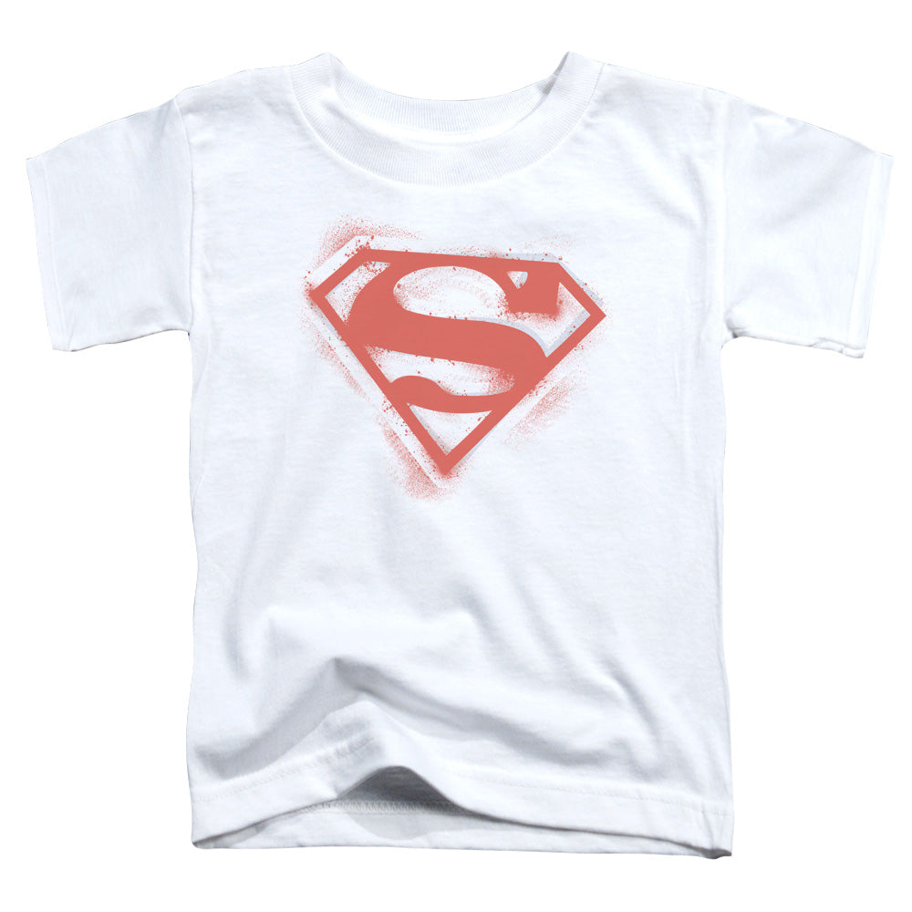 Superman Spray Paint Shield Licensed Toddler T-Shirt LG