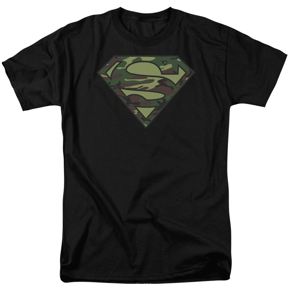 Superman Camo Logo Licensed Adult Unisex T-Shirt Regular Fit Tee SM-3X