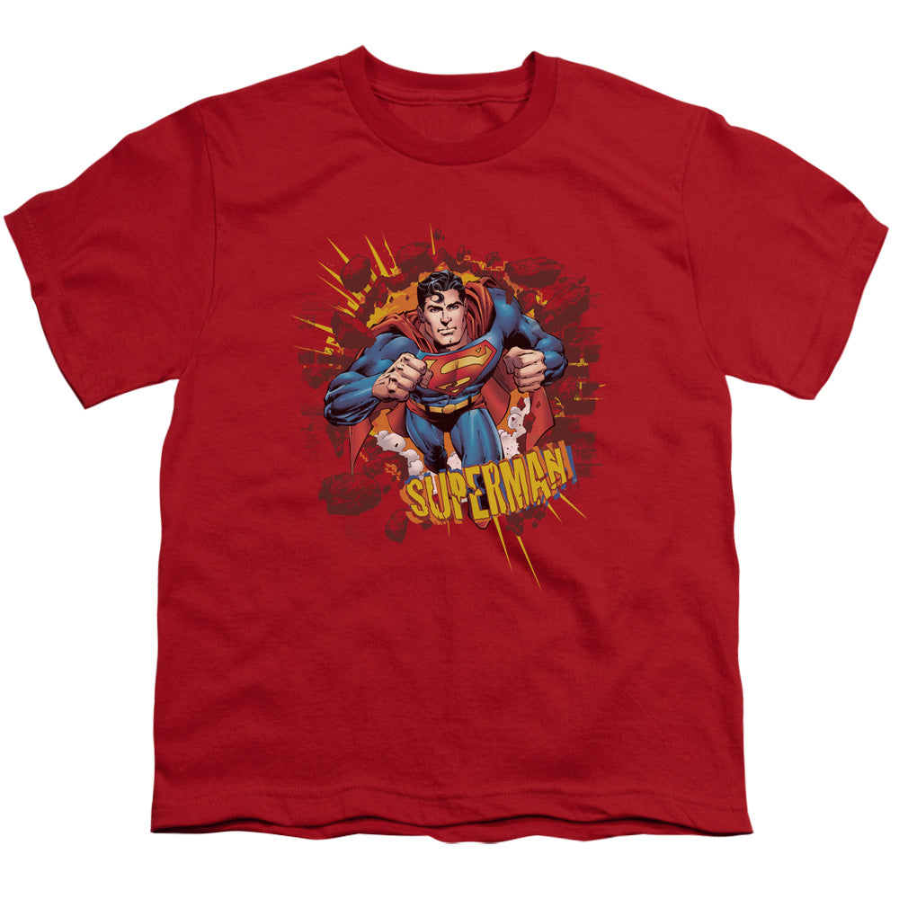 Superman Sorry About The Wall Licensed Kid's T-Shirt (Ages 4-7) XS-XL