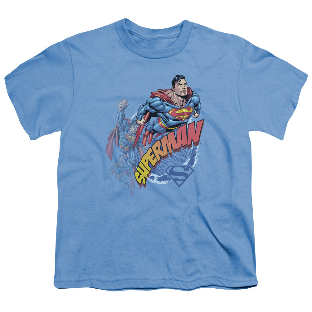 Superman Up Up And Away Licensed Kid's T-Shirt (Ages 4-7) XS-XL