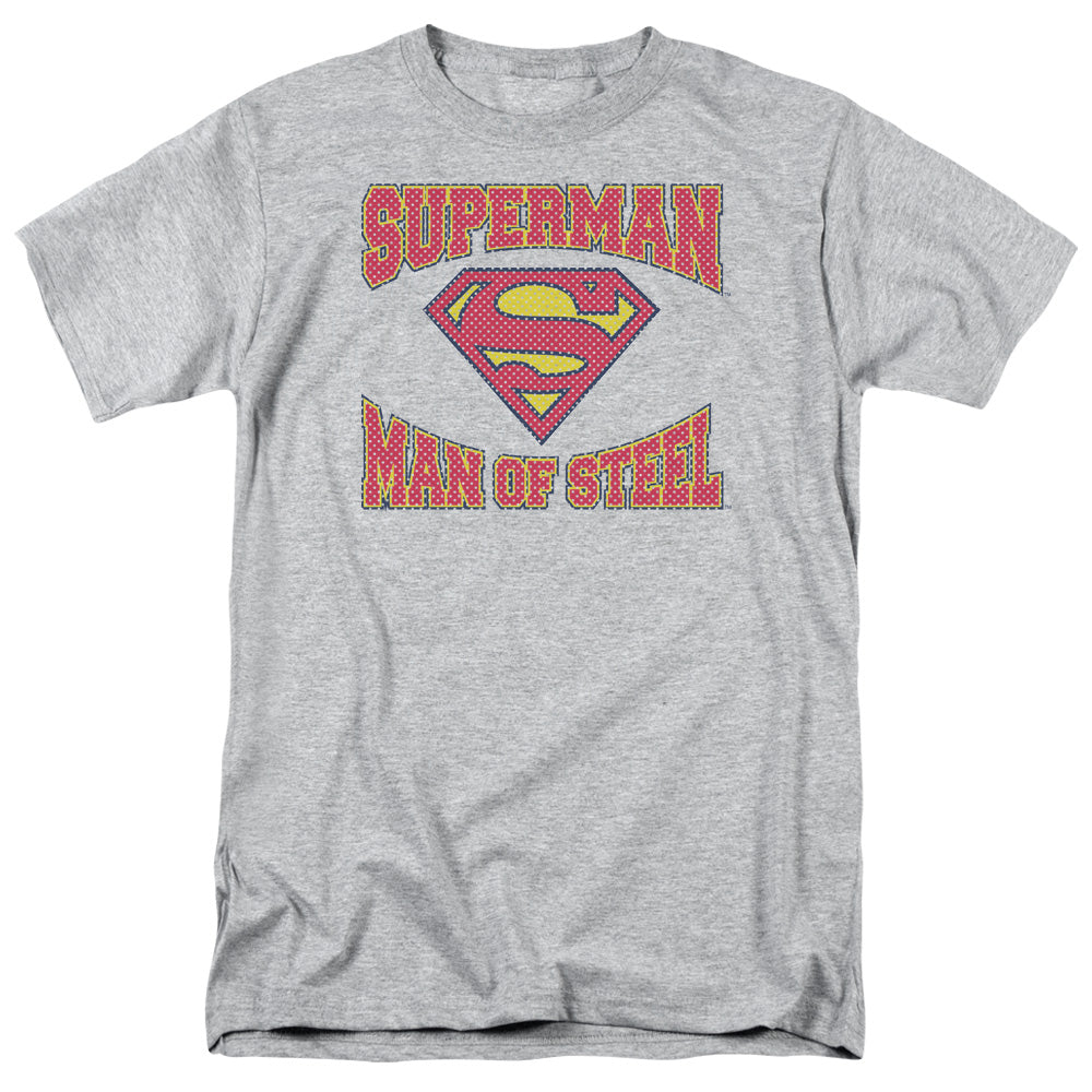 Superman Man Of Steel Jersey Licensed Adult Unisex T-Shirt Regular Fit Tee SM-3X