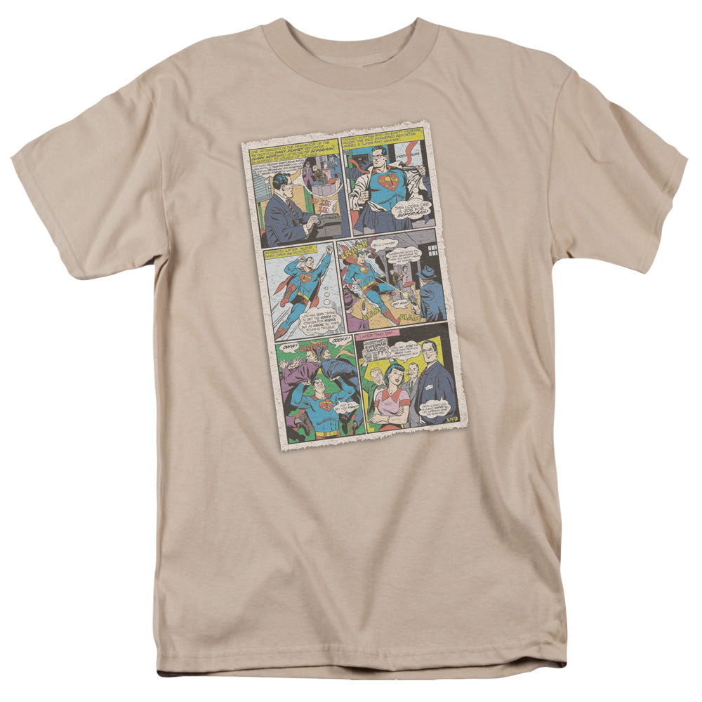 Superman Vintage Comic Licensed Adult Unisex T-Shirt Regular Fit Tee SM-3X