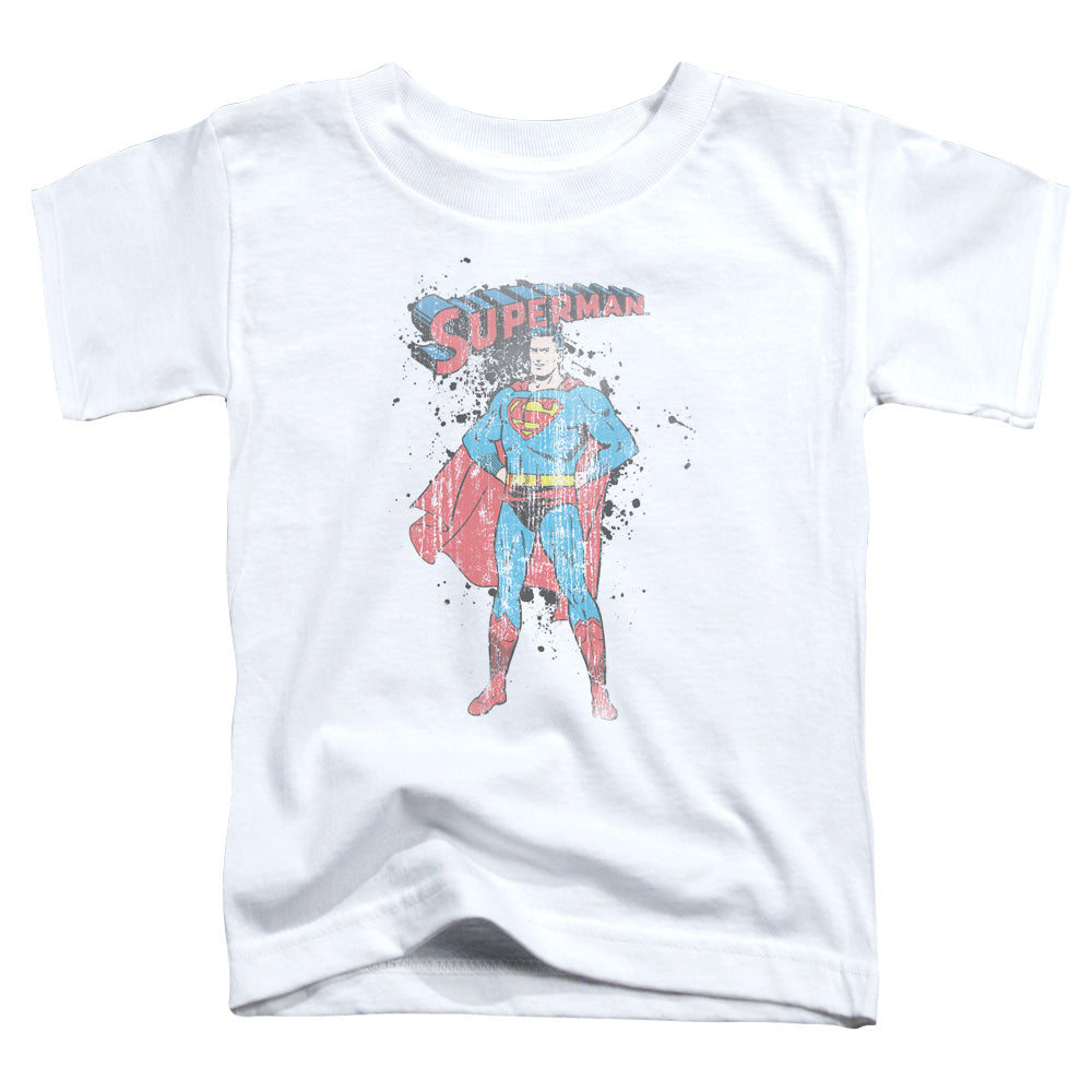 Superman Vintage Ink Splatter Licensed Toddler T-Shirt LG-SM
