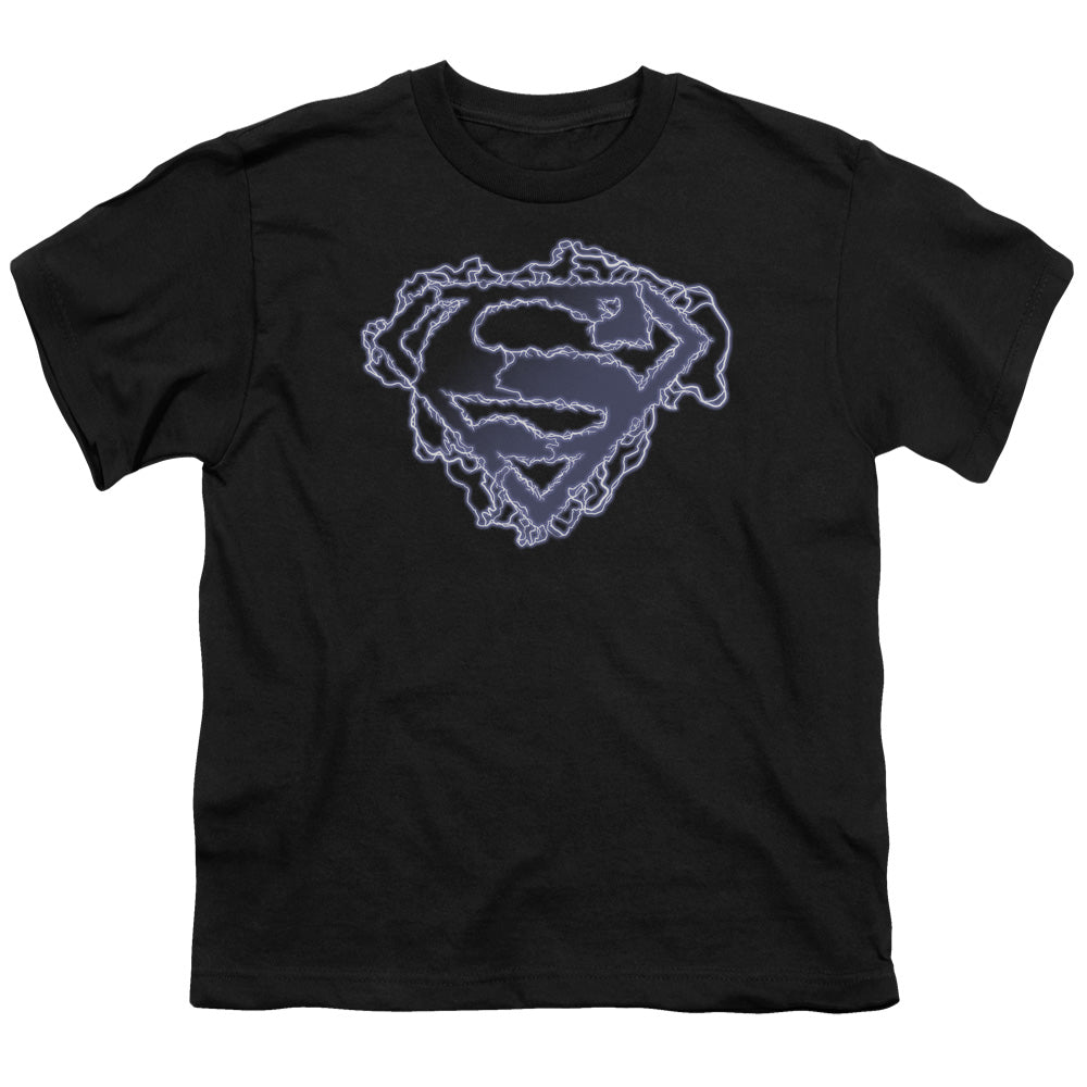 Superman Electric Supes Shield Licensed Kid's T-Shirt (Ages 4-7) SM