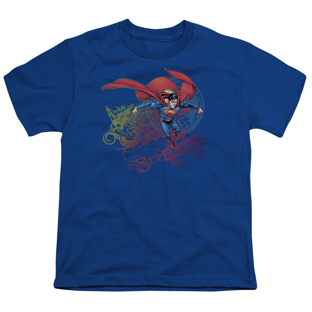 Superman Cool Word Supes Licensed Kid's T-Shirt (Ages 4-7) SM-XL