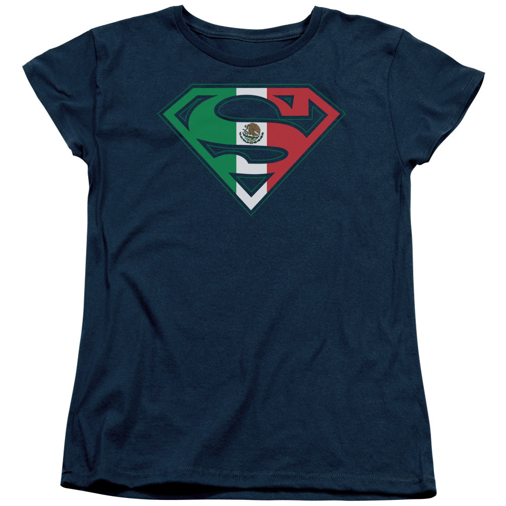 Superman Mexican Shield Licensed Women's T-Shirt Regular Fit SM