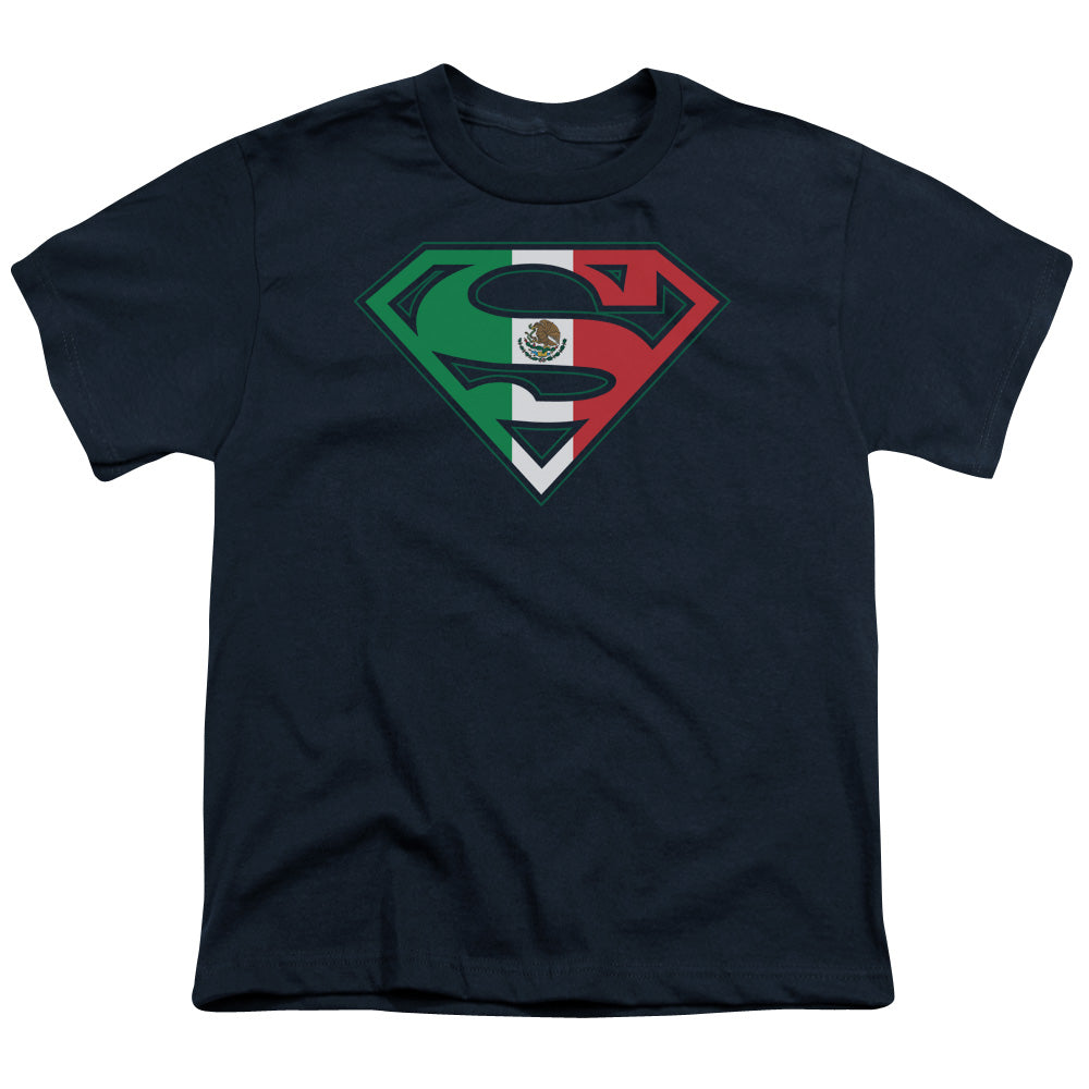 Superman Mexican Shield Licensed Kid's T-Shirt (Ages 4-7) XS-LG