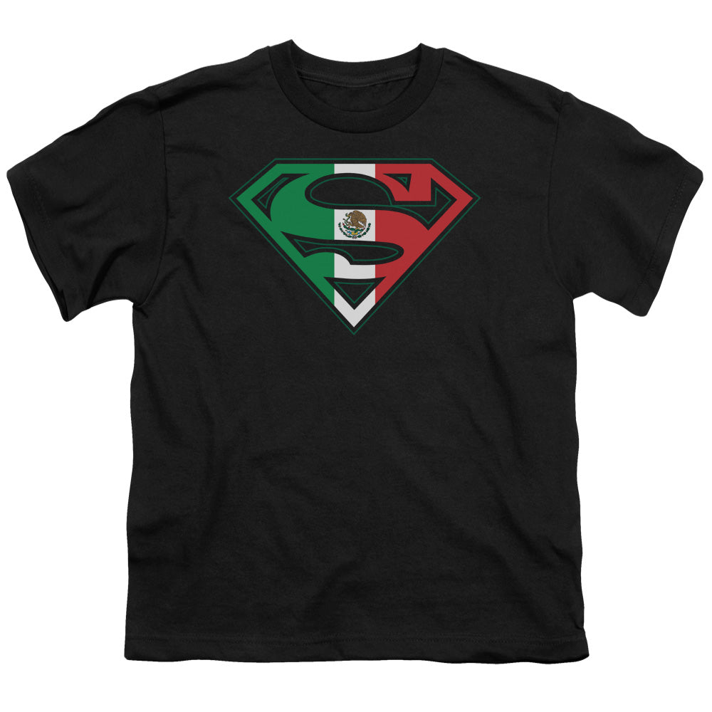 Superman Mexican Flag Shield Licensed Kid's T-Shirt (Ages 4-7) SM-XL