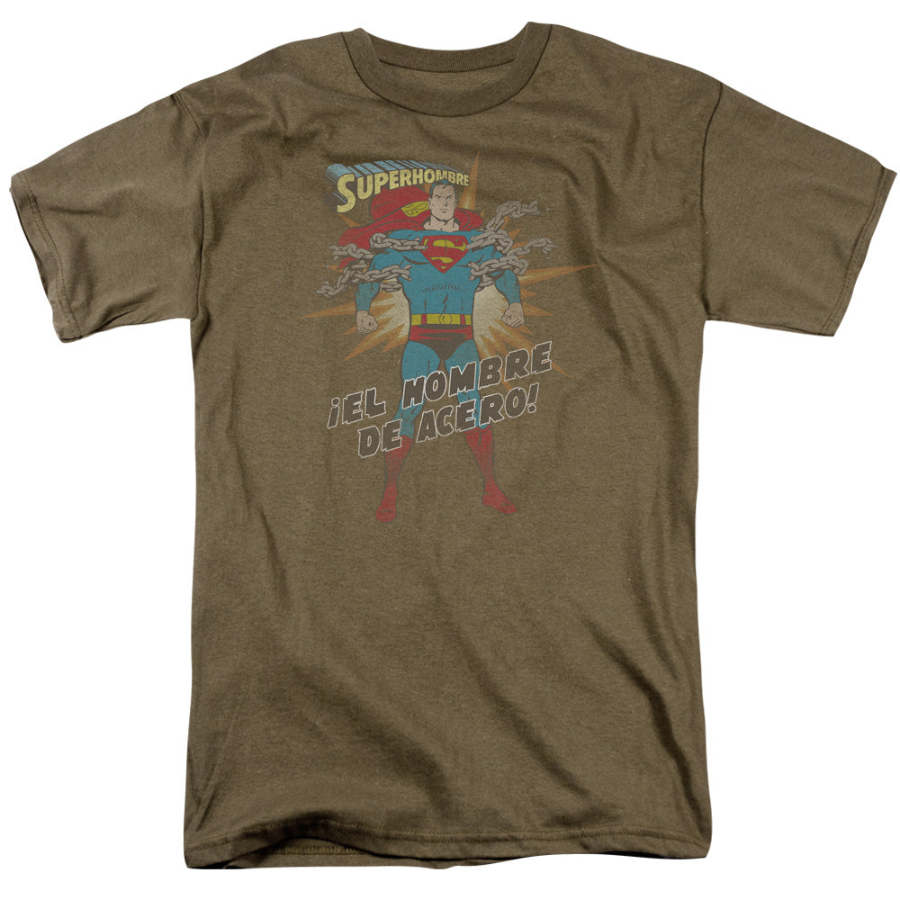 Superman El Hombre Del Acero Licensed Adult Unisex T-Shirt Regular Fit Tee SM-3X