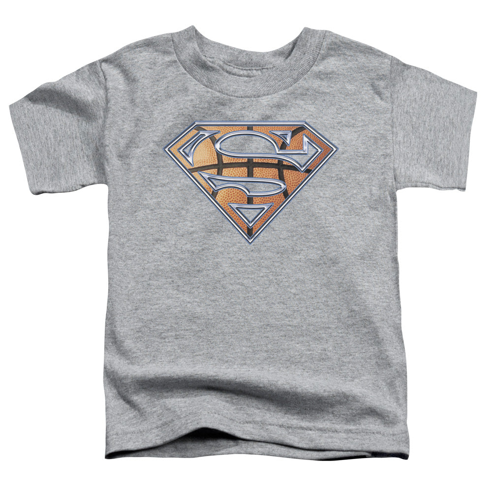 Superman Basketball Shield Licensed Toddler T-Shirt LG