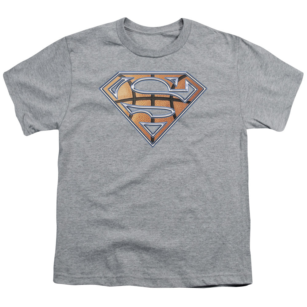 Superman Basketball Shield Licensed Kid's T-Shirt (Ages 4-7) SM-XL