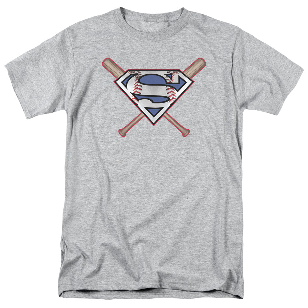 Superman Crossed Bats Licensed Adult Unisex T-Shirt Regular Fit Tee SM-3X