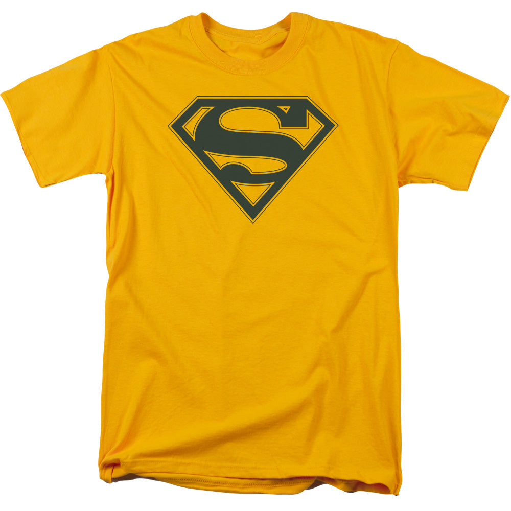 Superman Navy & Gold Shield Licensed Adult Unisex T-Shirt Regular Fit Tee SM-3X