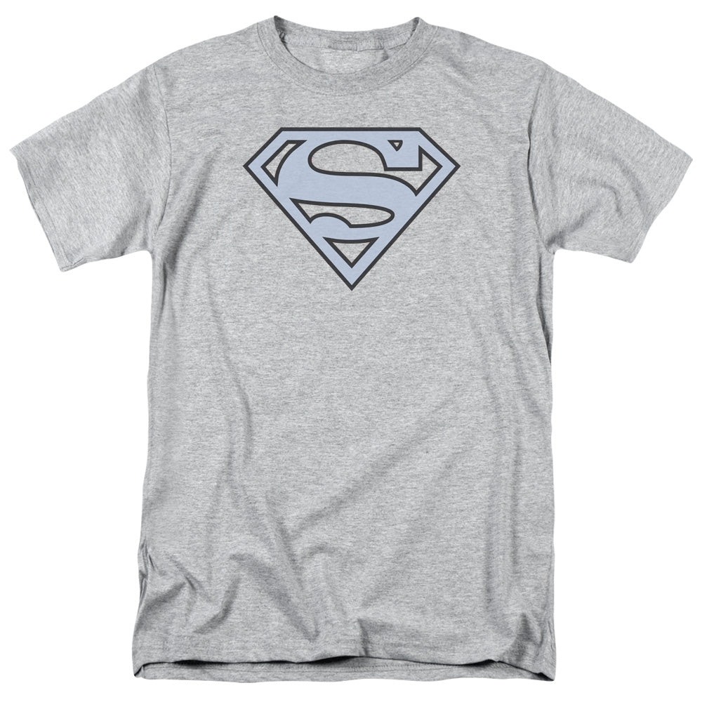Superman Carolina Blue&Navy Shield Licensed Adult Unisex T-Shirt Regular Fit Tee