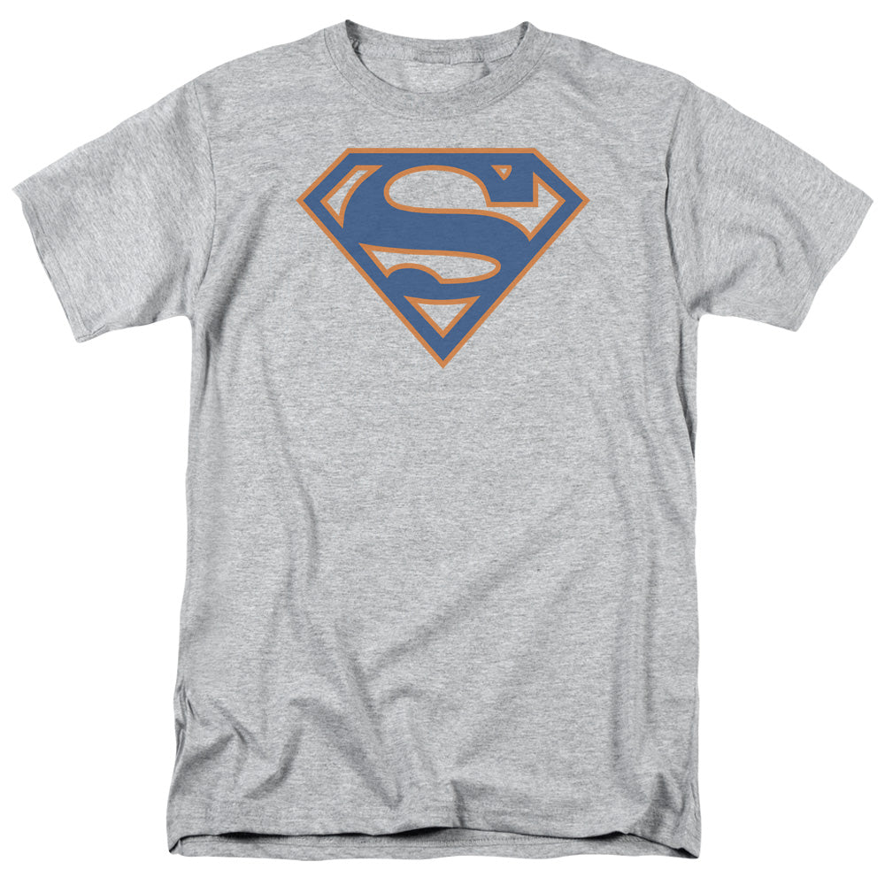 Superman Blue & Orange Shield Licensed Adult Unisex T-Shirt Regular Fit Tee