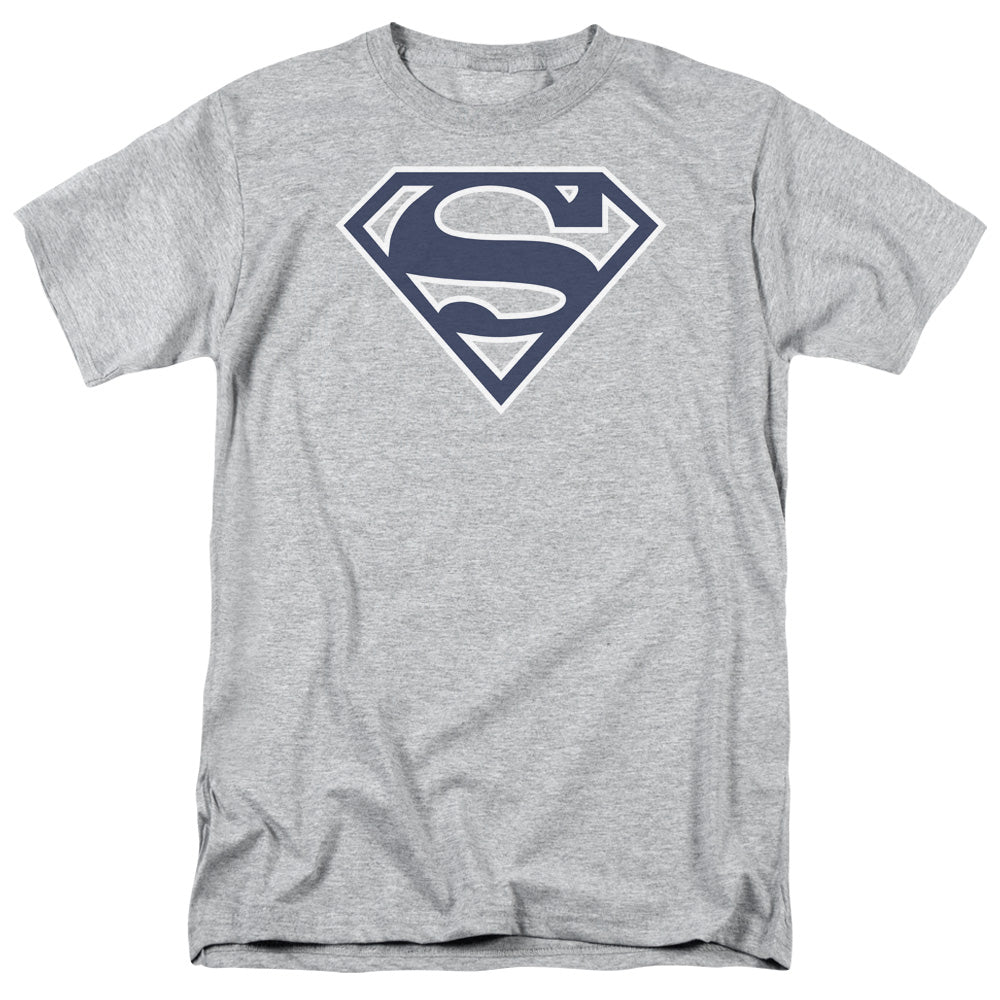 Superman Navy & White Shield Licensed Adult Unisex T-Shirt Regular Fit Tee SM-3X
