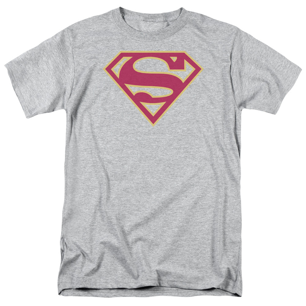 Superman Red & Gold Shield Licensed Adult Unisex T-Shirt Regular Fit Tee SM-3X