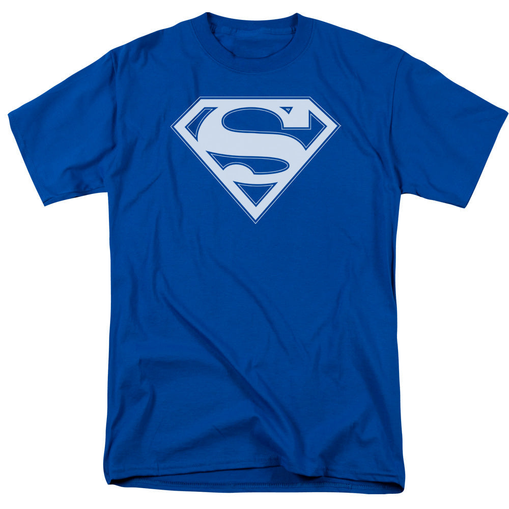 Superman Blue & White Shield Licensed Adult Unisex T-Shirt Regular Fit Tee SM-3X