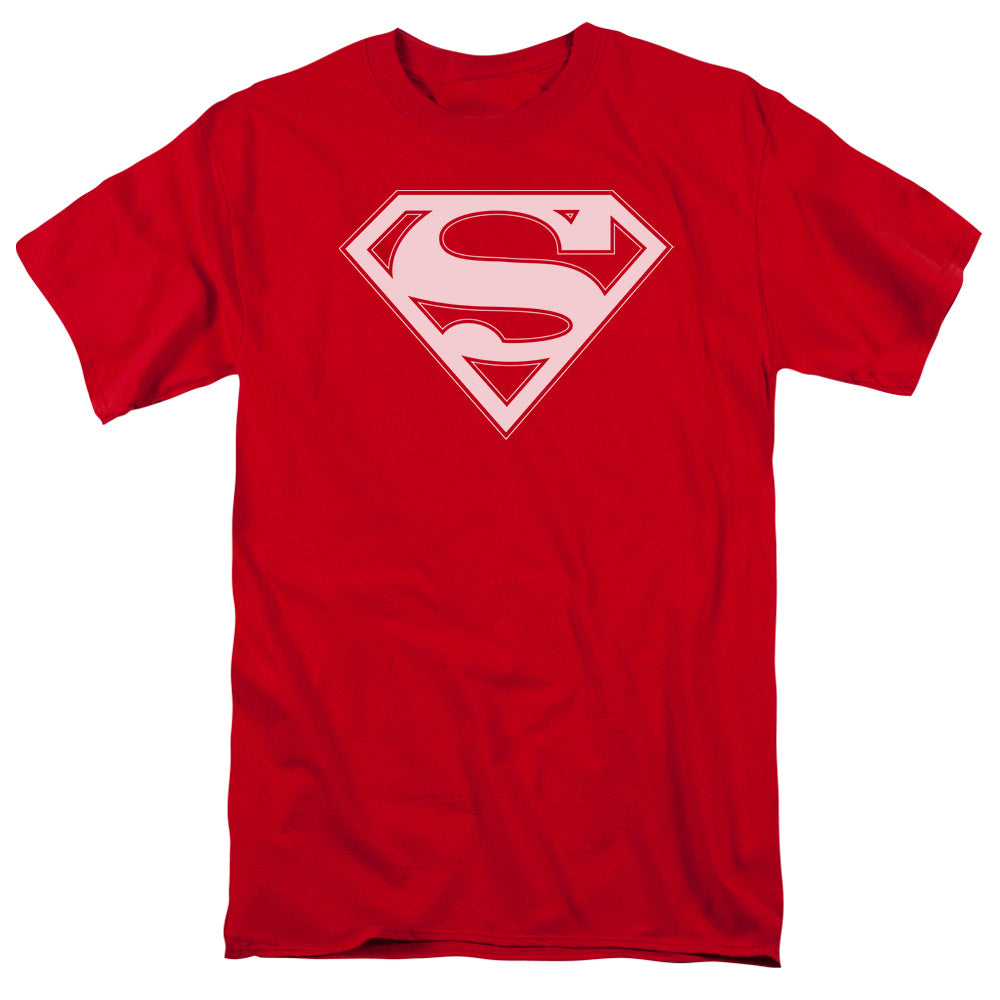 Superman Red & White Shield Licensed Adult Unisex T-Shirt Regular Fit Tee SM-3X