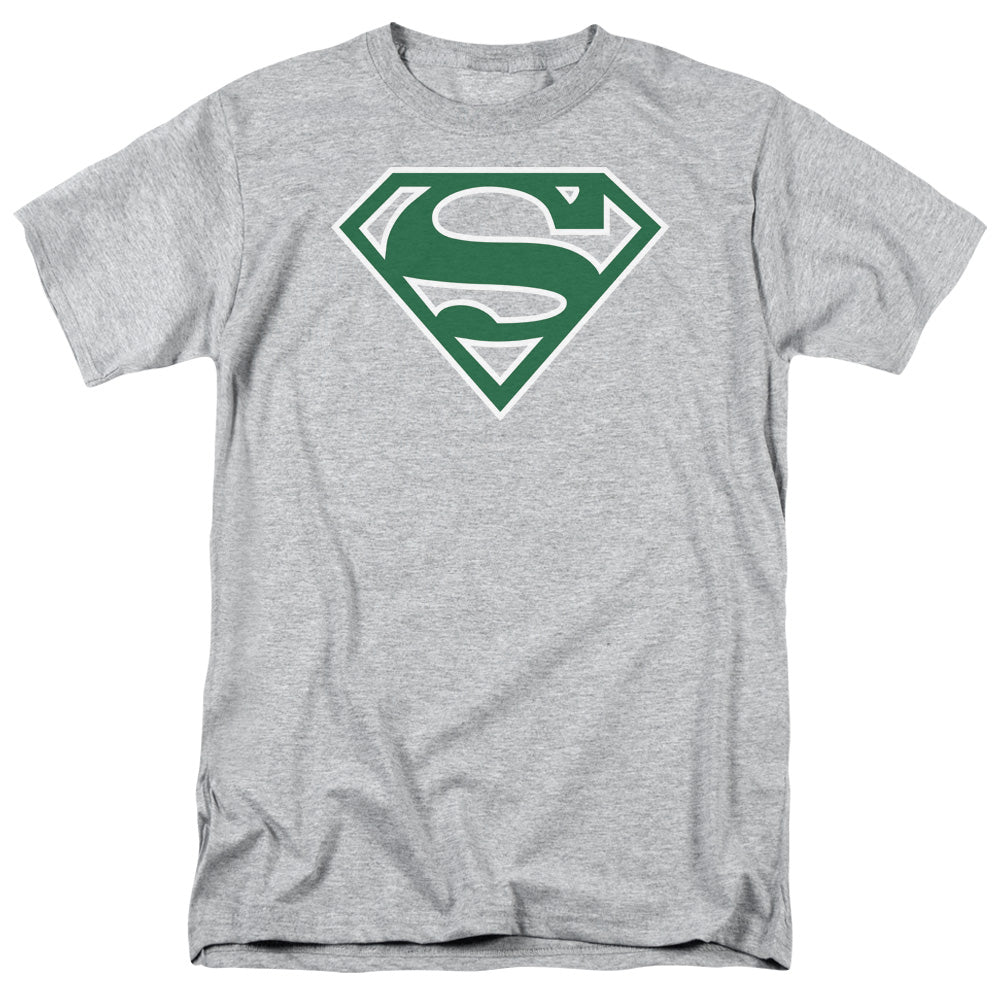 Superman Green & White Shield Licensed Adult Unisex T-Shirt Regular Fit Tee