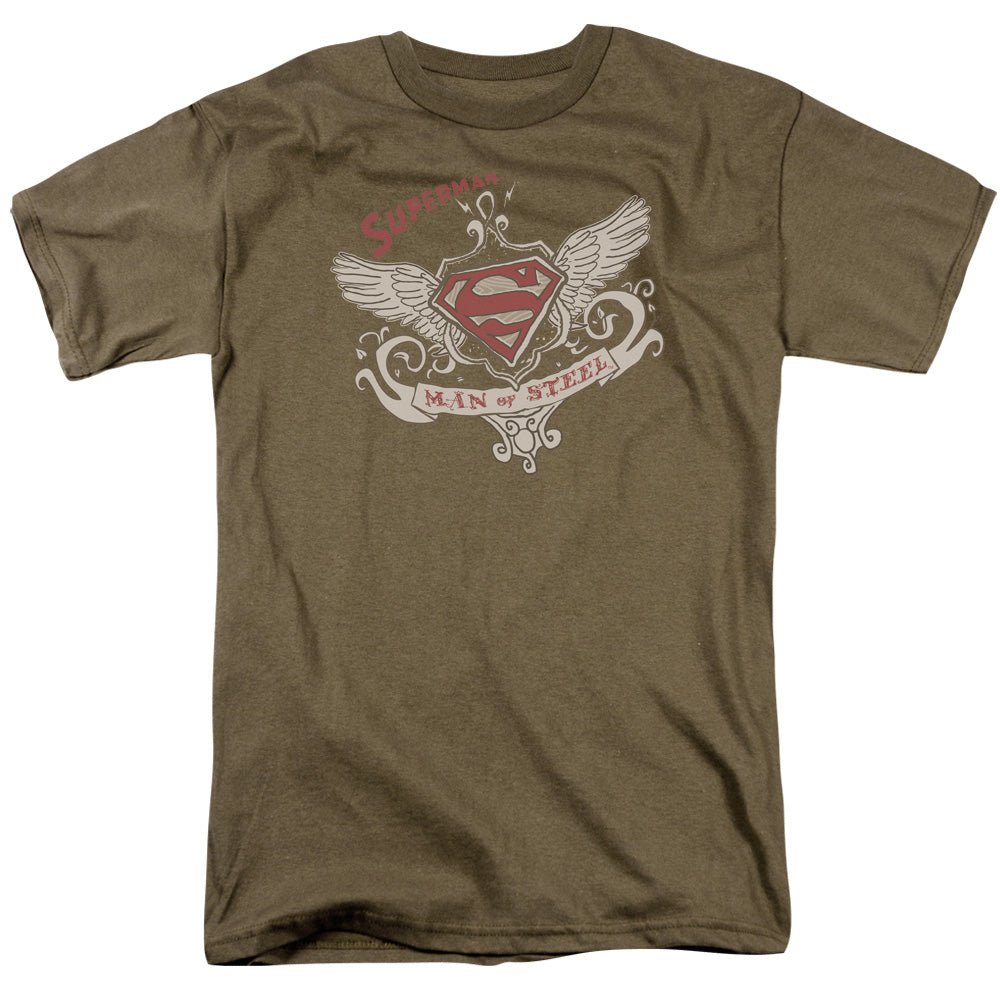 Superman Victorian Wings Supes Licensed Adult Unisex T-Shirt Regular Fit Tee