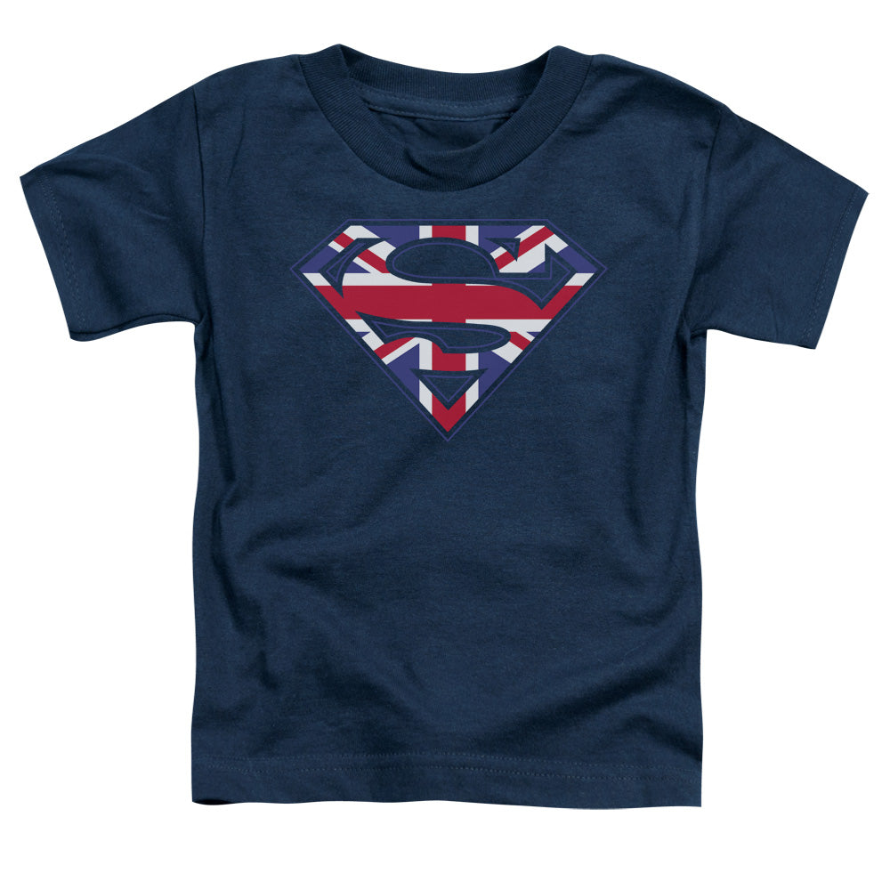 Superman Great Britian Shield Licensed Toddler T-Shirt SM