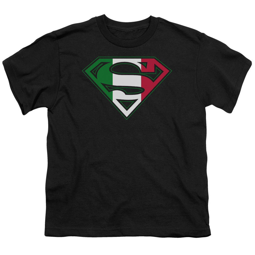 Superman Italian Shield Licensed Kid's T-Shirt (Ages 4-7) XS-XL