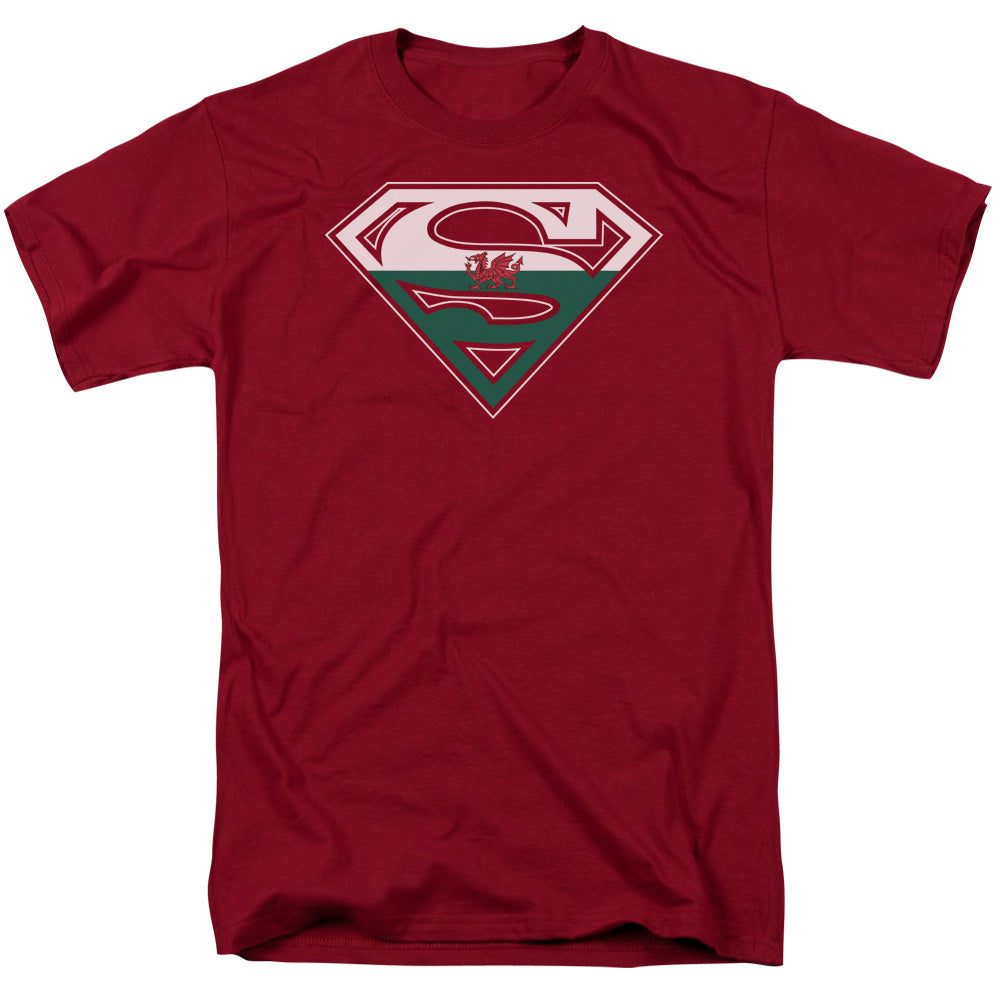 Superman Welsh Shield Licensed Adult Unisex T-Shirt Regular Fit Tee SM-3X