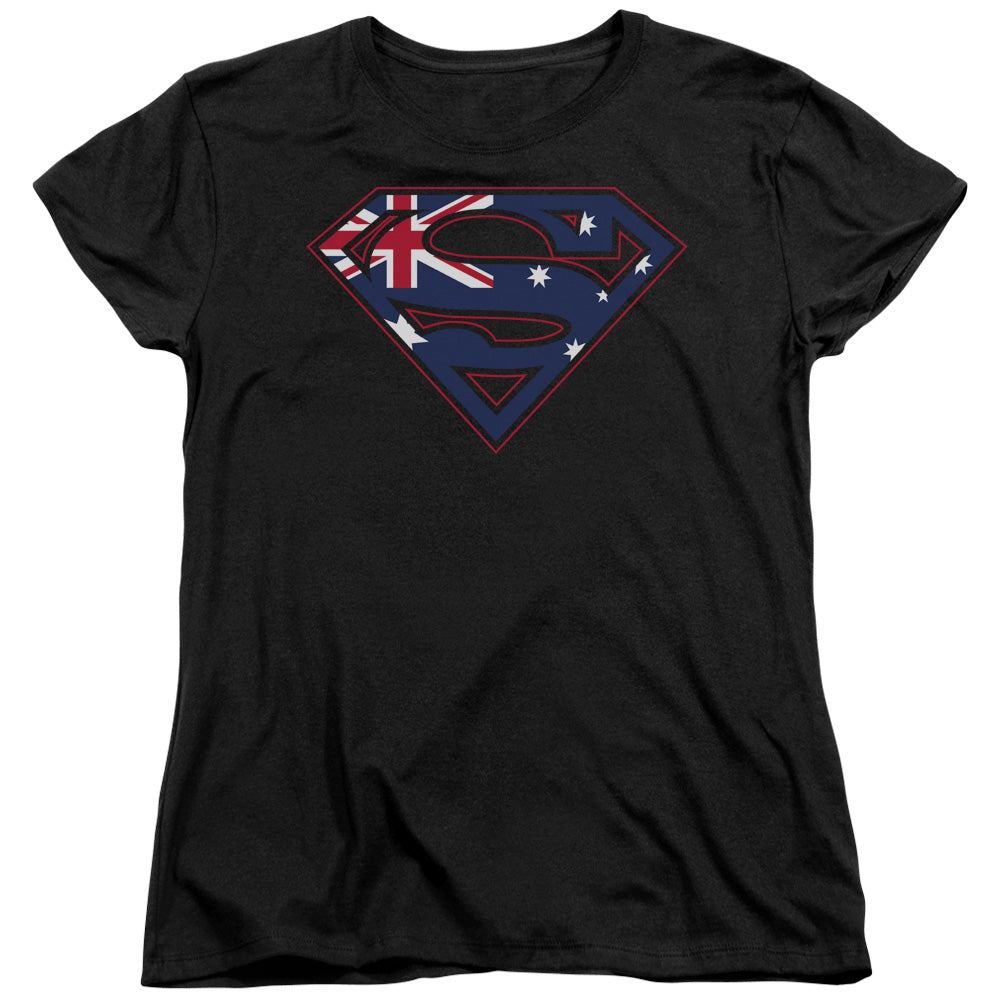 Superman Australian Shield Licensed Women's T-Shirt Regular Fit SM